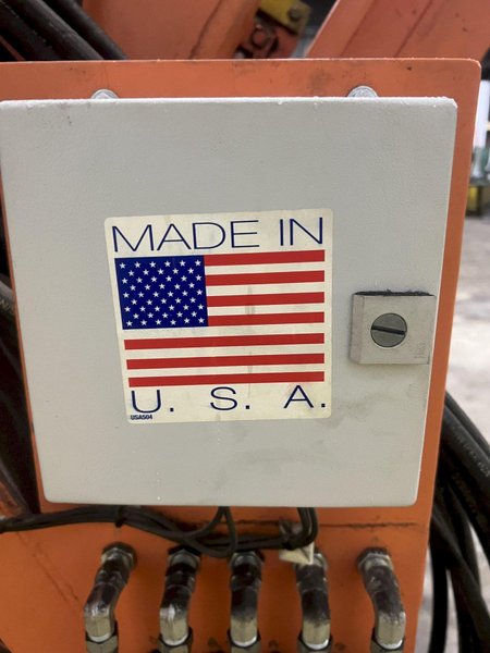 CHERRY INDUSTRIAL HYDRAULIC PALLET CLAMP &amp;  INVERTER ROLLOVER MACHINE: STOCK #20092