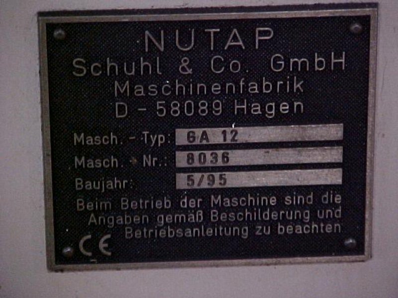 Nutap GA-12 Bent Shank Single Spindle Nut Tapper