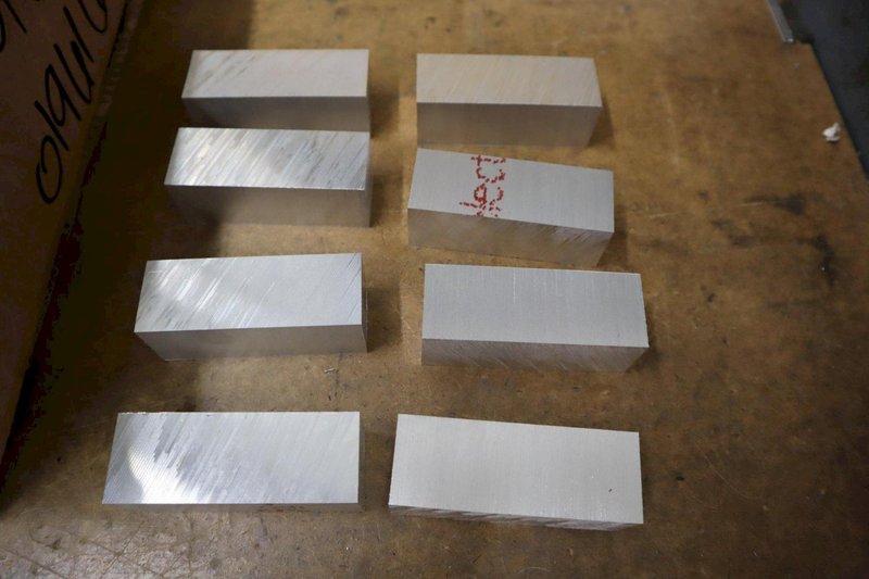 T6061 Aluminum Blanks, Approx 150 pcs Cut Size 3.5" x 1.5" x 1.25"- Auction Item