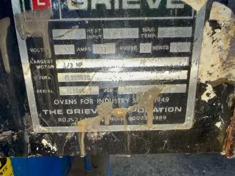 GRIEVE 350 F OVEN  -  333