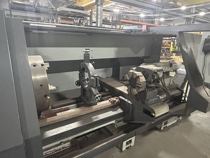 Ganesh GT-3080 BB CNC Lathe, 2015 – 10″ Big Bore, Programmable Tailstock, Chip Conveyor, Steady Rest