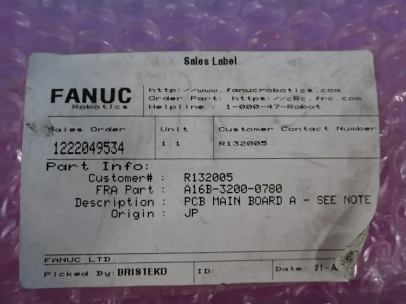 FANUC PCB BOARD   -  A16B-3200-0780