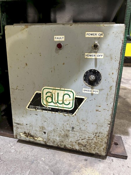 5,500 LBS X 48&quot; AWC (ACCRA-WIRE CONTROLS) MODEL #F-200 HORIZONTAL PALLET TYPE POWERED DE-COILER REEL: STOCK #20066
