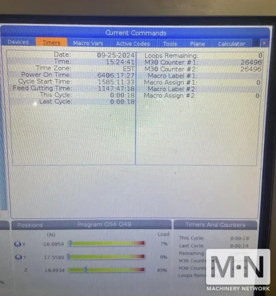 HAAS VC-400 CNC Vertical Machining Center, 2020