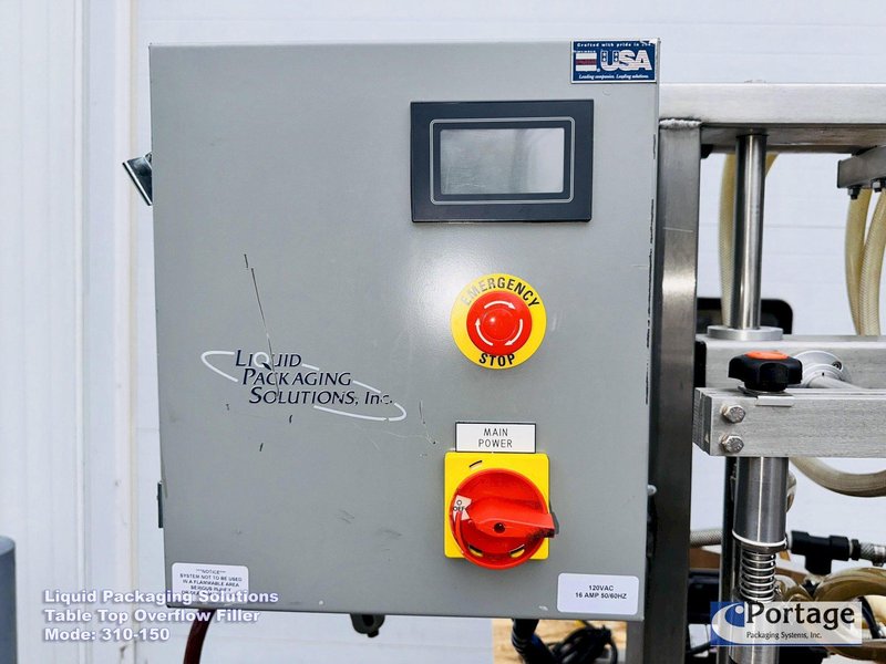 Liquid Packaging Solutions Model: 310-150  ||  Semi-Automatic Table Top Overflow Filler