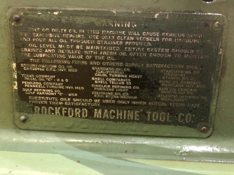 20" ROCKFORD MODEL #20 HYDRAULIC SHAPER: YOBRO #25676