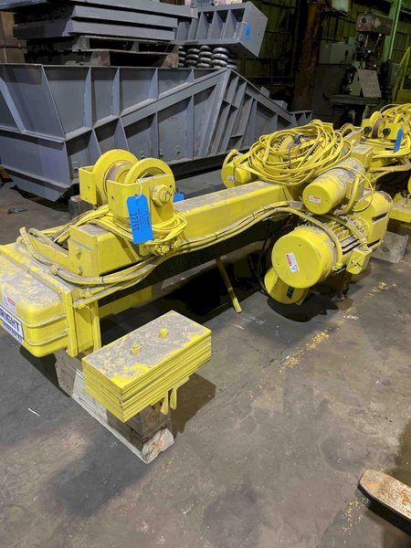 Wright 7 ton electric hoist Model C3W07 s/n 533-20-10554, drum #5, 15/5 fpm, 59' lift, 460 volt, wth pendent controls