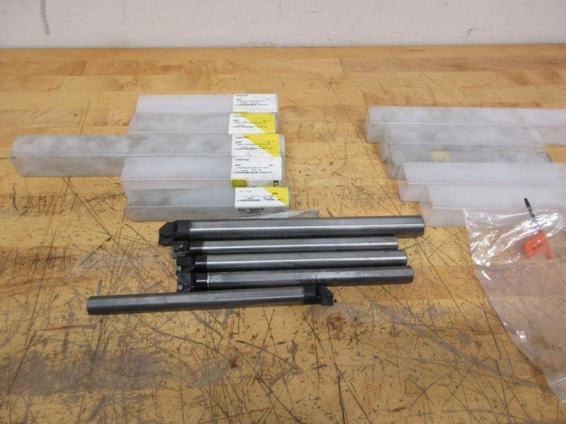 Kennametal Carbide Shank Boring Bars Coolant Through (5pcs), (4) 3/4" and (1) 1" Shank  *** All Appear Unused***- Auction Item