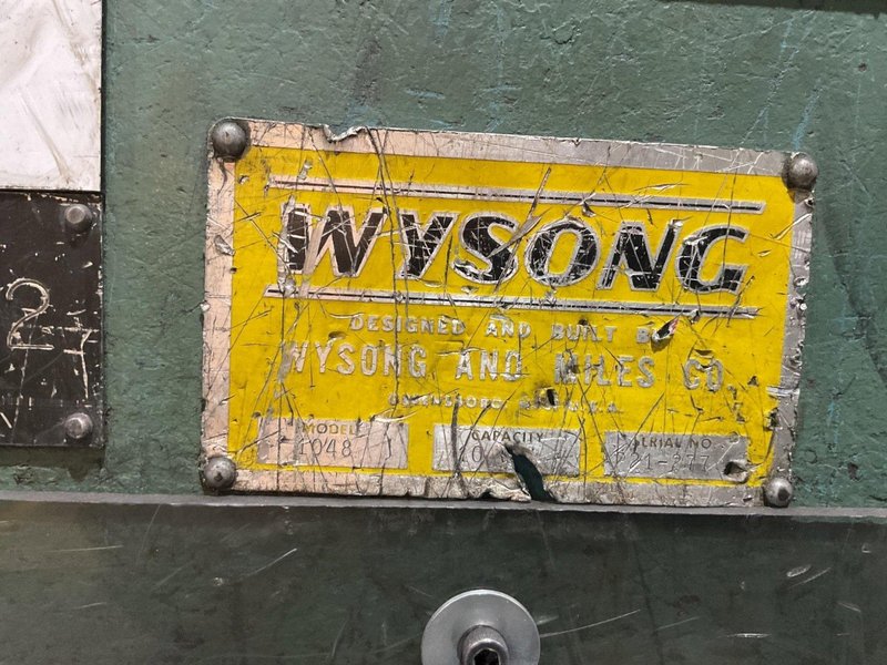 WYSONG SHEAR MODEL 1048 10 GAUGE STEEL W/ BLADES USED