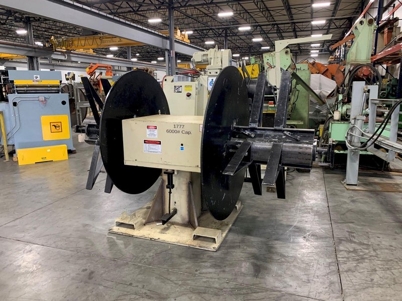 Coe Press Pull Off Double End Coil Reel Uncoiler 6,000 Lbs.