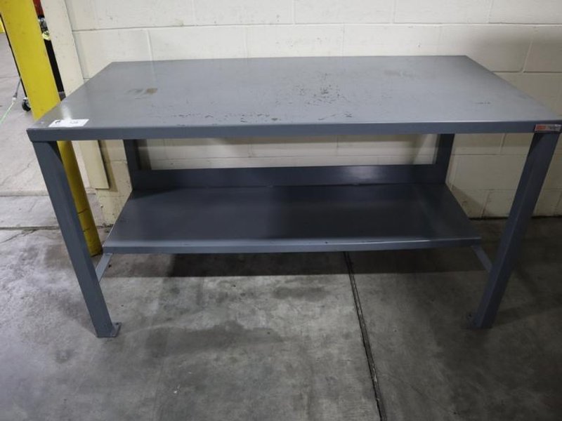 Metal Table with Lower Shelf- Auction Item