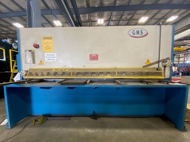 1/2″ x 10′ GMS GMV 3013 Hydraulic Guillotine Shear, 2002 – Backgauge