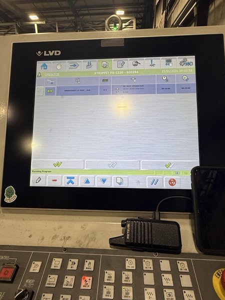 20 Ton LVD Strippit PX 1530 Turret Punch, 2022 – 5′ x 10′