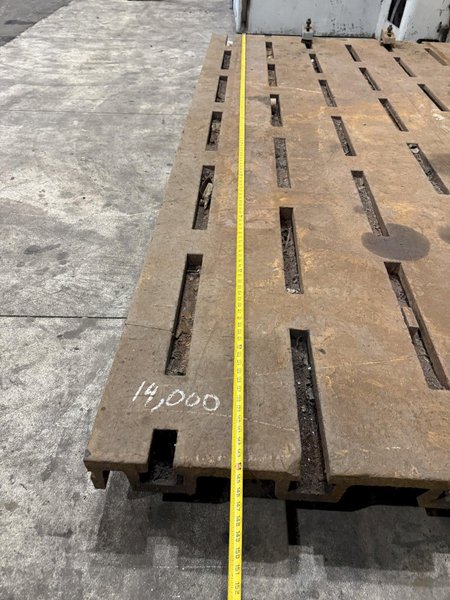 12&#039; LONG X 8&#039; WIDE X 5&quot; THICK T-SLOTTED FLOOR PLATE / LAYOUT TABLE: YOBRO #23835