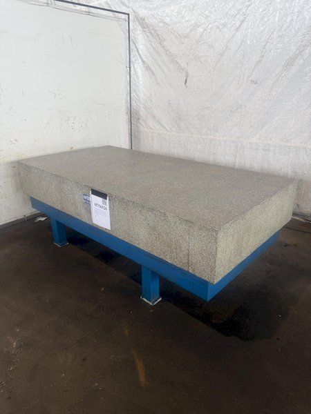 48" X 96" X 14" ROCK OF AGES GRANITE SURFACE PLATE W/ STAND. STOCK # 0756526