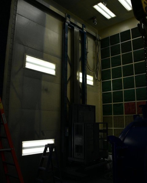 15' x 20' x 14' HIGH GLOBAL FINISHING SOLUTIONS DOWNDRAFT PAINT ROOM WITH 20 TON CRANE: YOBRO #25726