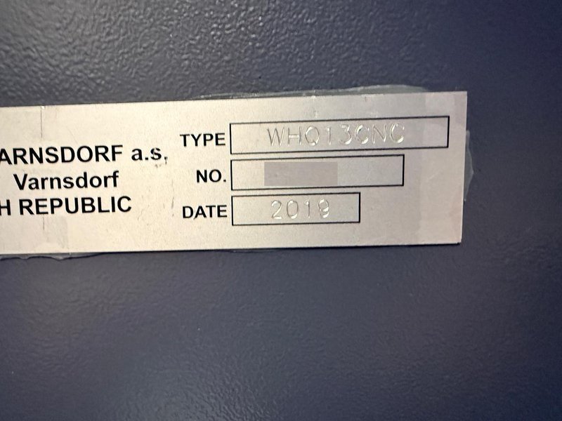 Tos Varnsdorf WHQ-13 CNC Horizontal Table Type Boring Mill – 2019 HBM