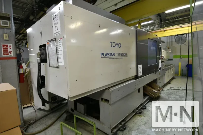 500 TON 80 OZ TOYO MODEL TM-500H2 INJECTION MOLDING MACHINE MFG 2006 (2) AVAILABLE