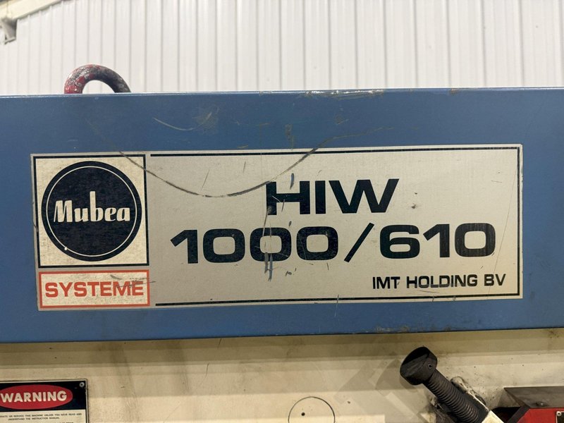 110 TON MUBEA MODEL #HIW 1000/610 HYDRAULIC IRONWORKER: YOBRO #25673