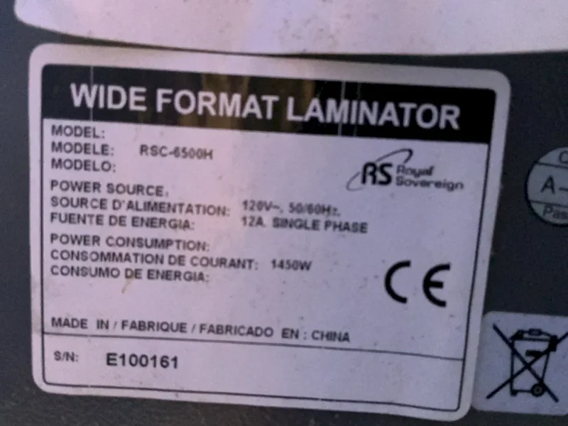 ROYAL SOVEREIGN Q 72" LAMINATOR   -  RSC-6500H