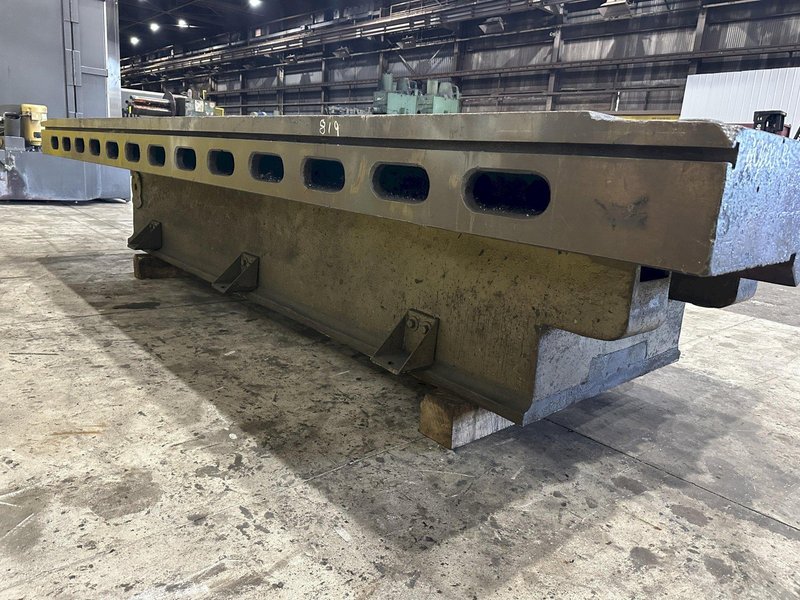 6&#039; X 14&#039;6&quot; HEAVY DUTY T-SLOTTED LAYOUT TABLE ON RAISED BASE: STOCK #21788