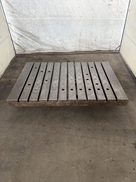 74" X 50" X 6" T-SLOT BOLSTER PLATE. STOCK #0113426
