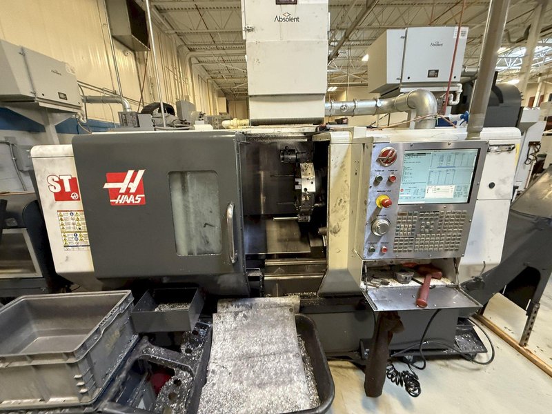 Used 2012 Haas ST-20 CNC Lathe with Bar Feeder For Sale