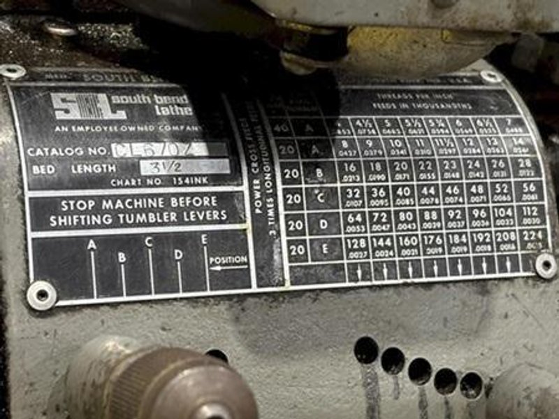9&quot; SOUTHBEND #CL-670Z, BENCH TOP ENGINE LATHE