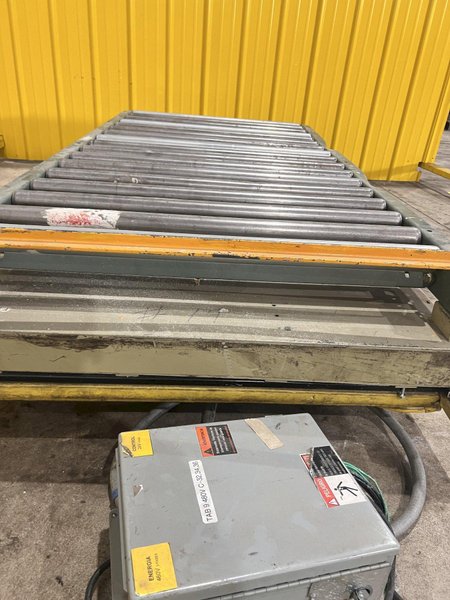 4,000 LB X 72" X 36" SOUTHWORTH MODEL #LS4-36 HYDRALUIC LIFT TABLE WITH ROLLER TOP: STOCK #20904