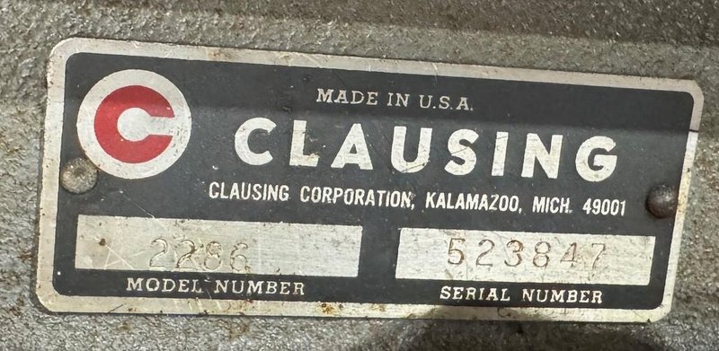 20&quot; Clausing Single Spindle Drill, High Column, 24&quot; x 40&quot; Tbl., 3 MT, 1.5 HP