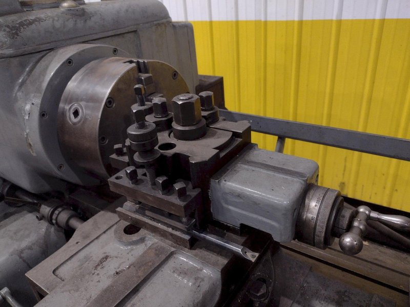 15&quot; X 32&quot; MANNAIONI MAN-AU-CYCLE THREADING LATHE, 4&quot; HOLE: STOCK #16992