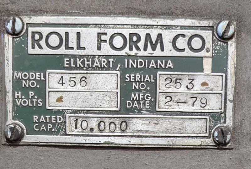 10,000# x 48&quot; Roll Form Co. Uncoiler