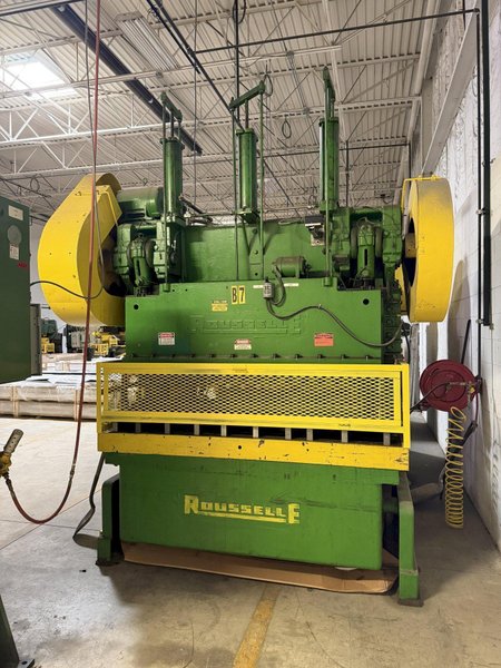 100 TON ROUSSELLE 10B80 DOUBLE CRANK GAP FRAME PRESS. STOCK # 0759726
