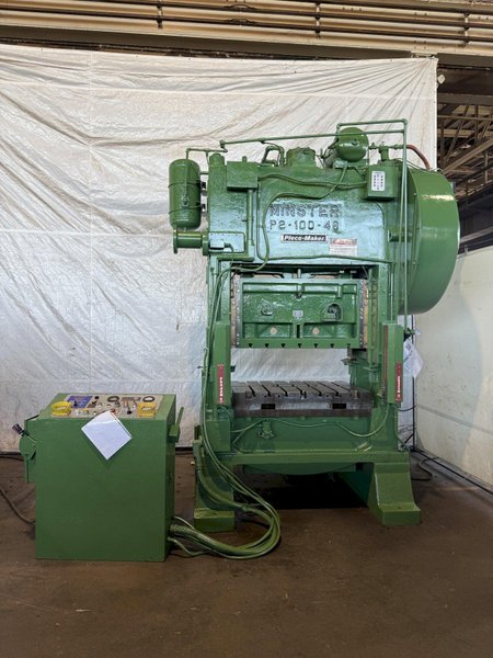 100 TON MINSTER P2-100-48 PIECE MAKER STRAIGHT SIDE HIGH SPEED PRESS. STOCK # 0883425