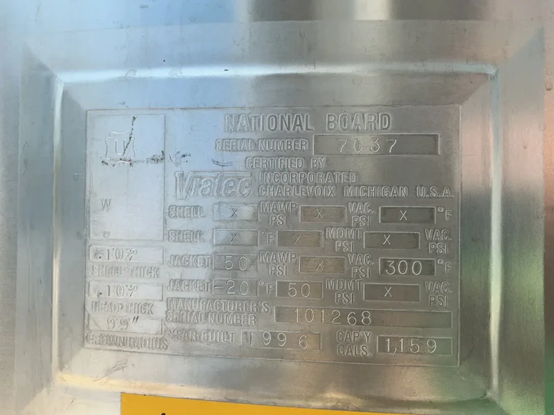 VIATEC 1159 S/S MIXING TANK