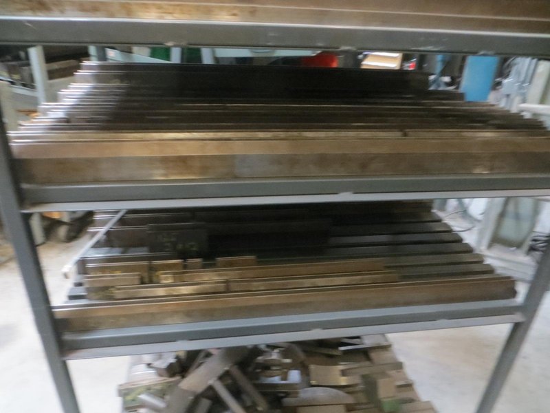 Press Brake Dies - Large Assortment on Cart w Casters- Auction Item
