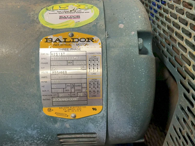 CURTIS 15 HP AIR COMPRESSOR  -  CV89D123S3N