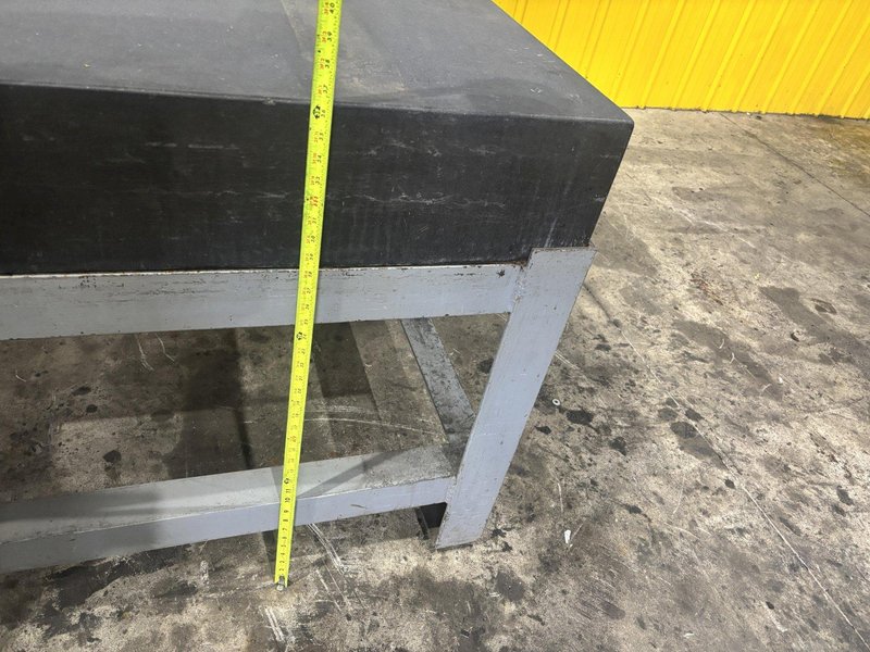 60&quot; X 36&quot; X 8&quot; JC BUSCH PRECISION LAYOUT BLACK GRANITE SURFACE PLATE ON STAND: STOCK #22773