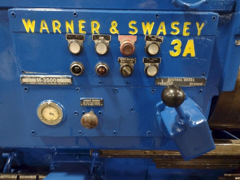 3A WARNER &amp; SWASEY MODEL #M3500 CROSS SLIDING TURRET LATHE: YOBRO #25678