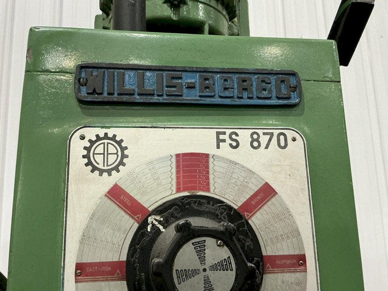 3' X 9" WILLIS BERGO BERGONZI MODEL #FS870 RADIAL ARM DRILL: YOBRO #25326