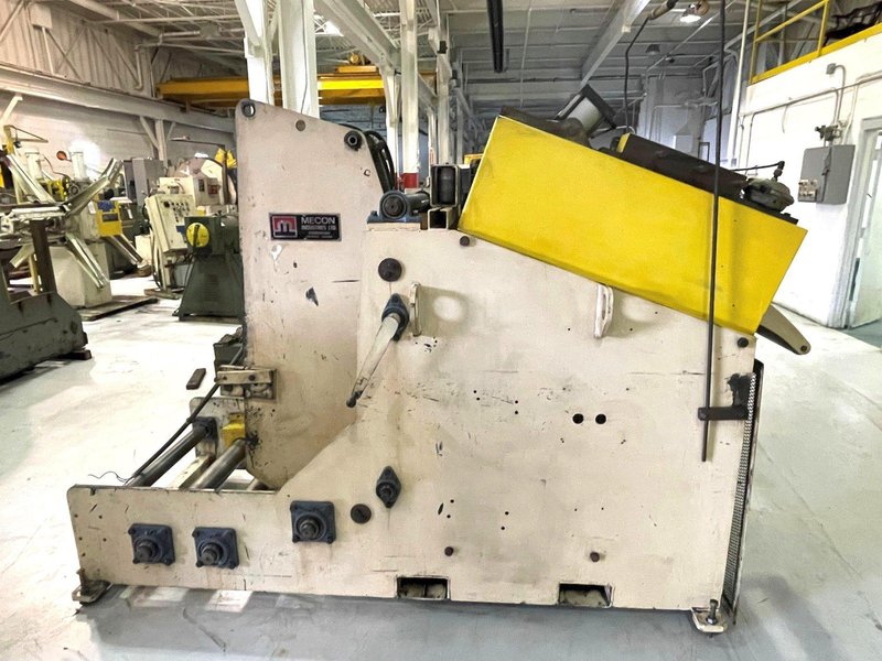 10,000 lbs. x 24&quot; Wide Mecon Model# 100CCS24 Coil Cradle Straightener For Sale, Year 1992