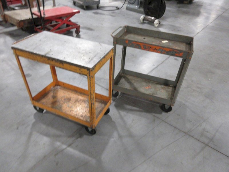 Steel Rolling Shop Carts with 2 Shelves (2 Carts)- Auction Item Used ...