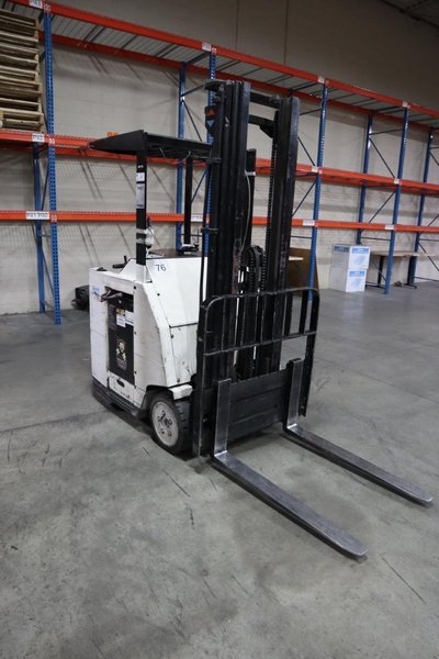 Baker CBR-FD Standing Electric Forklift 2550# Cap, Side Shift, Charger- Auction Item