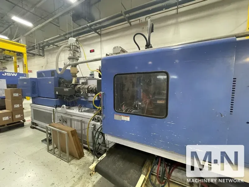 385 TON 23.2 OZ JSW MODEL J385ELII ELECTRIC INJECTION MOLDING MACHINE MFG 2005
