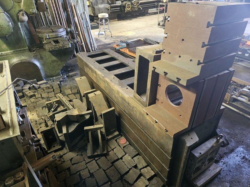 25&quot; WIDE X 89&quot; LONG X 24.5&quot; TALL T-SLOTTED TABLE. STOCK # 0778825