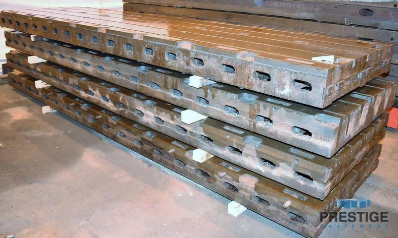 Floor Plate, T-Slotted 60&quot; x 218.75&quot; x 10&quot; Cast Iron