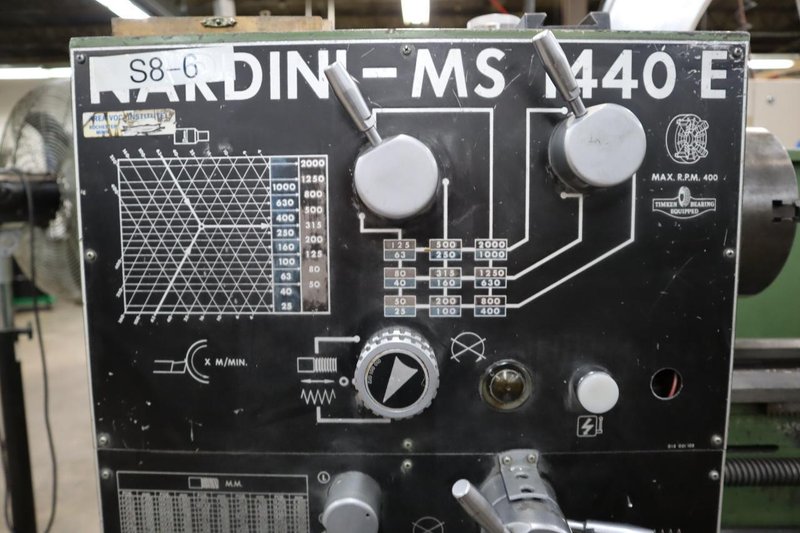 Nardini Model MS1440E Engine Lathe, Tool Post, Tailstock, Steady Rest- Auction Item