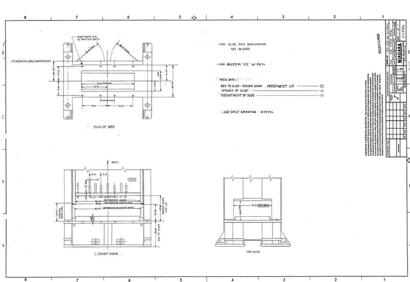 250 TON NIAGARA MODEL #SC2-250-84-42 SSDC STAMPING PRESS 10" STROKE : YOBRO 24783