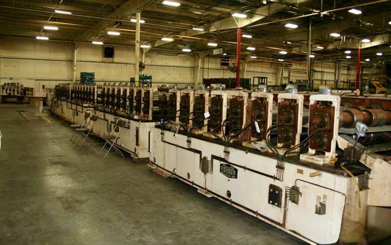 32 STAND X 4 1/2" X 70" TISHKEN 32-XHW-4 ROLLFORMER. STOCK # 0879526