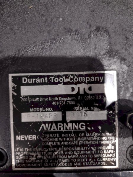 12" DURANT MODEL #MP-12APR SERVO FEED W/ QUARTECH 2800 CONTROLLER: YOBRO #25091